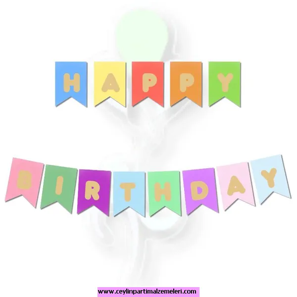 Makaron-Gold Happy Bırthday